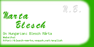 marta blesch business card